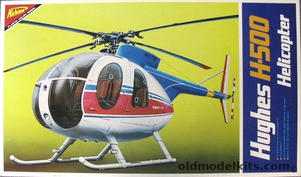 Nichimo 1/20 Hughes H-500 Helicopter - Motorized with Working Landing Light, S-2003 plastic model kit